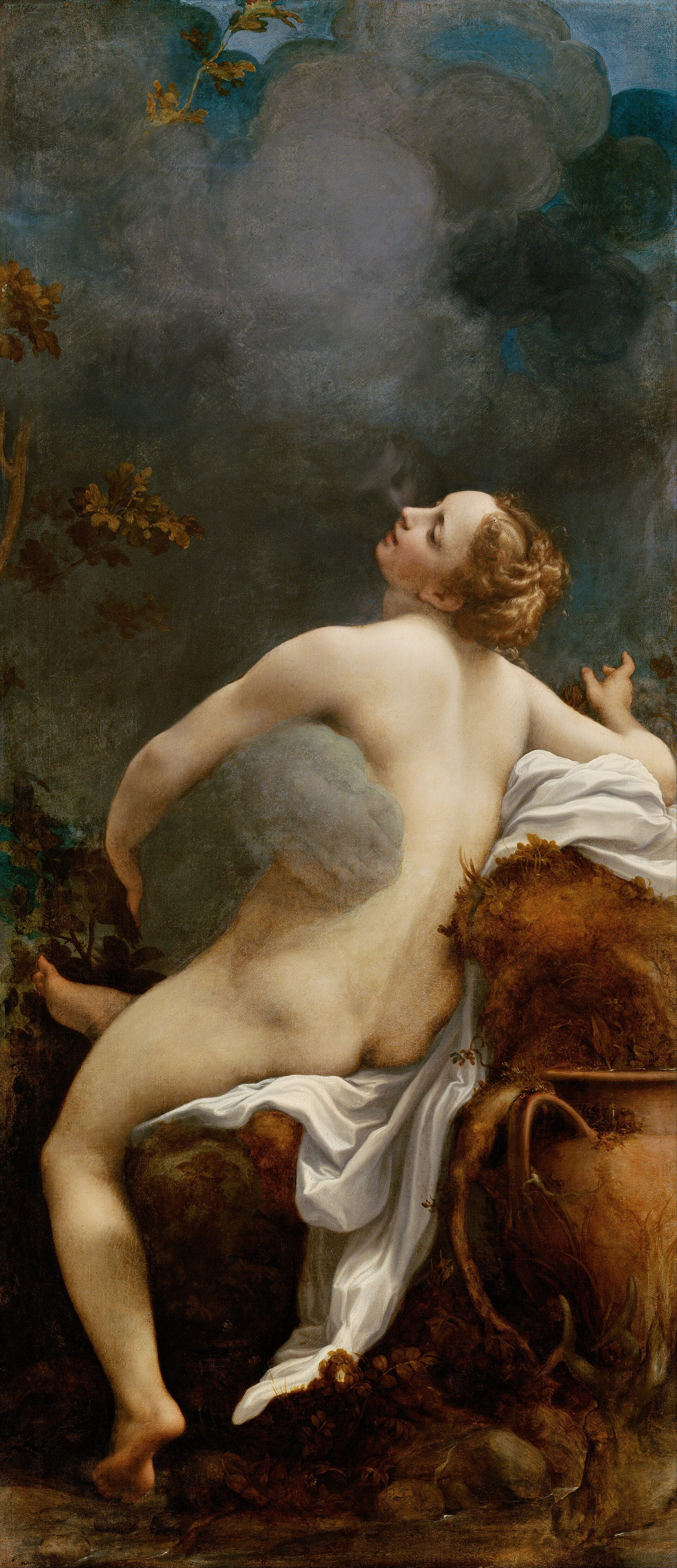 Io enlacée par Jupiter changé en nuée — Corrège.